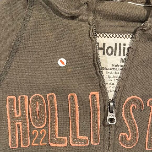 Hollister Jacket Hoodie Y2K Preppy Bella Swan Elena Gilbert Two Way Zip Medium - Picture 5 of 10